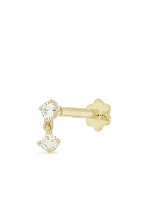 The Wild Jwls arete June en oro amarillo de 14kt con diamante