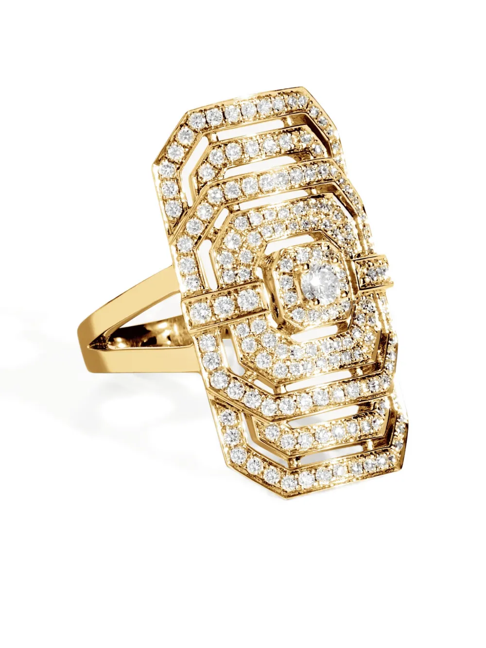 Statement Paris 18k Yellow Gold My Way Diamond Ring In Gold