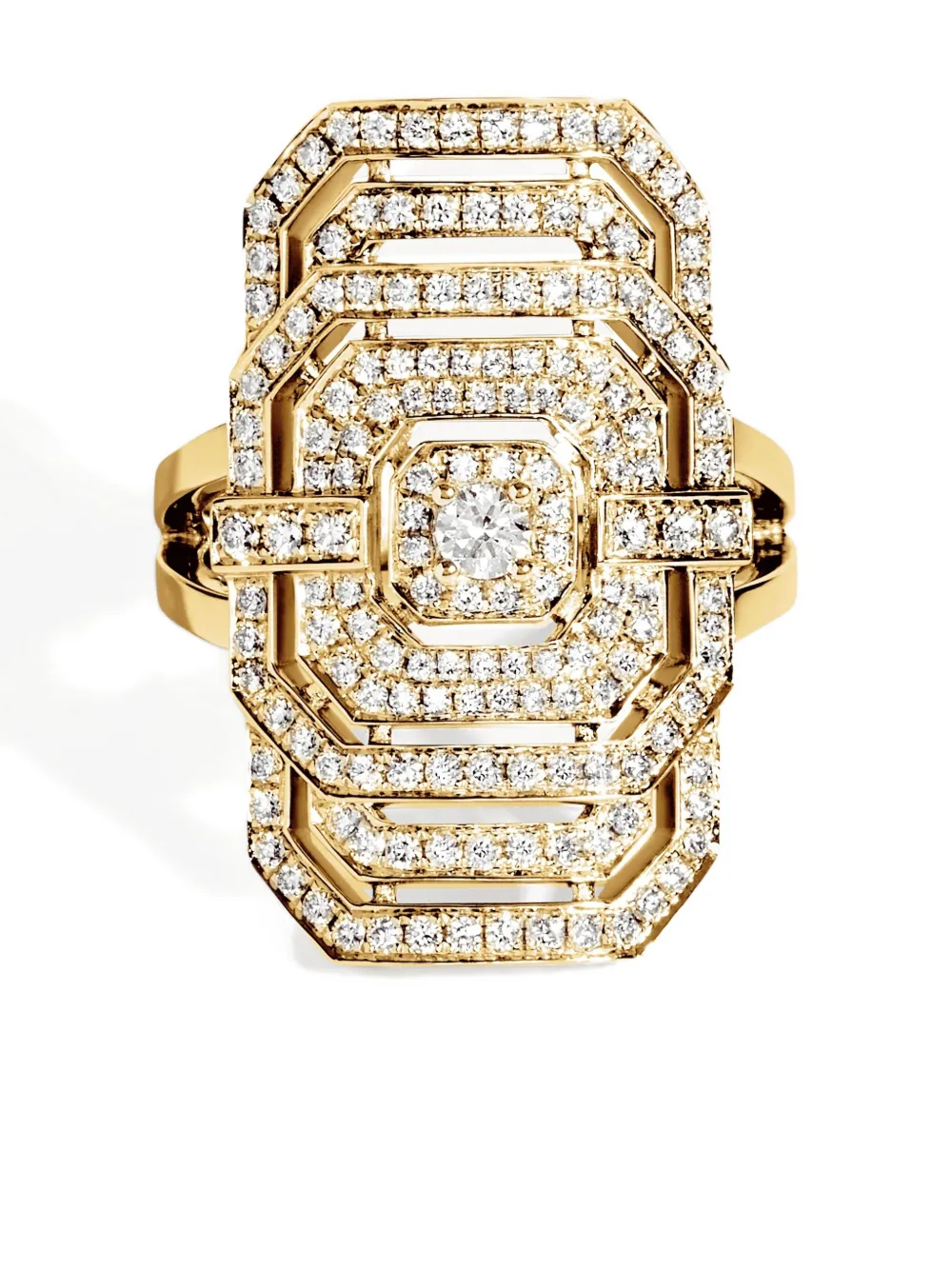 Statement Paris 18k Yellow Gold My Way Diamond Ring In Gold