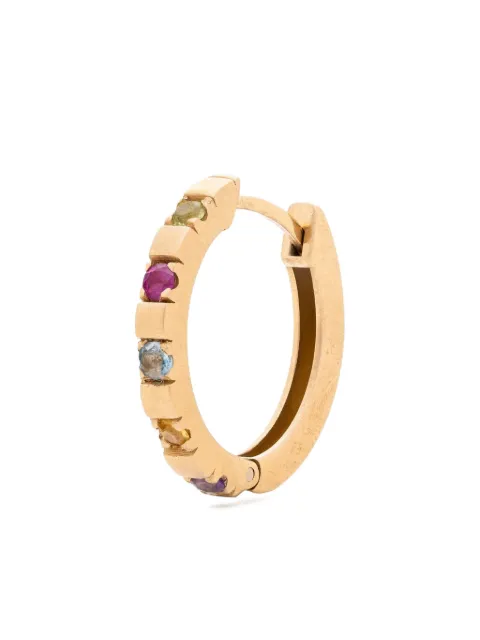 Ashaha 14K yellow gold Shiraz Rainbow diamond earring