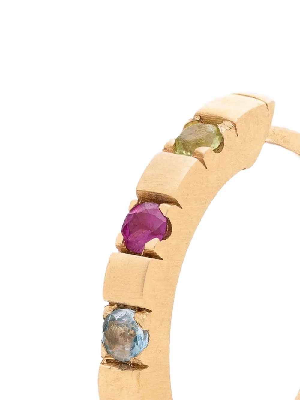 Ashaha 14K yellow gold Shiraz Rainbow diamond earring | Image 2