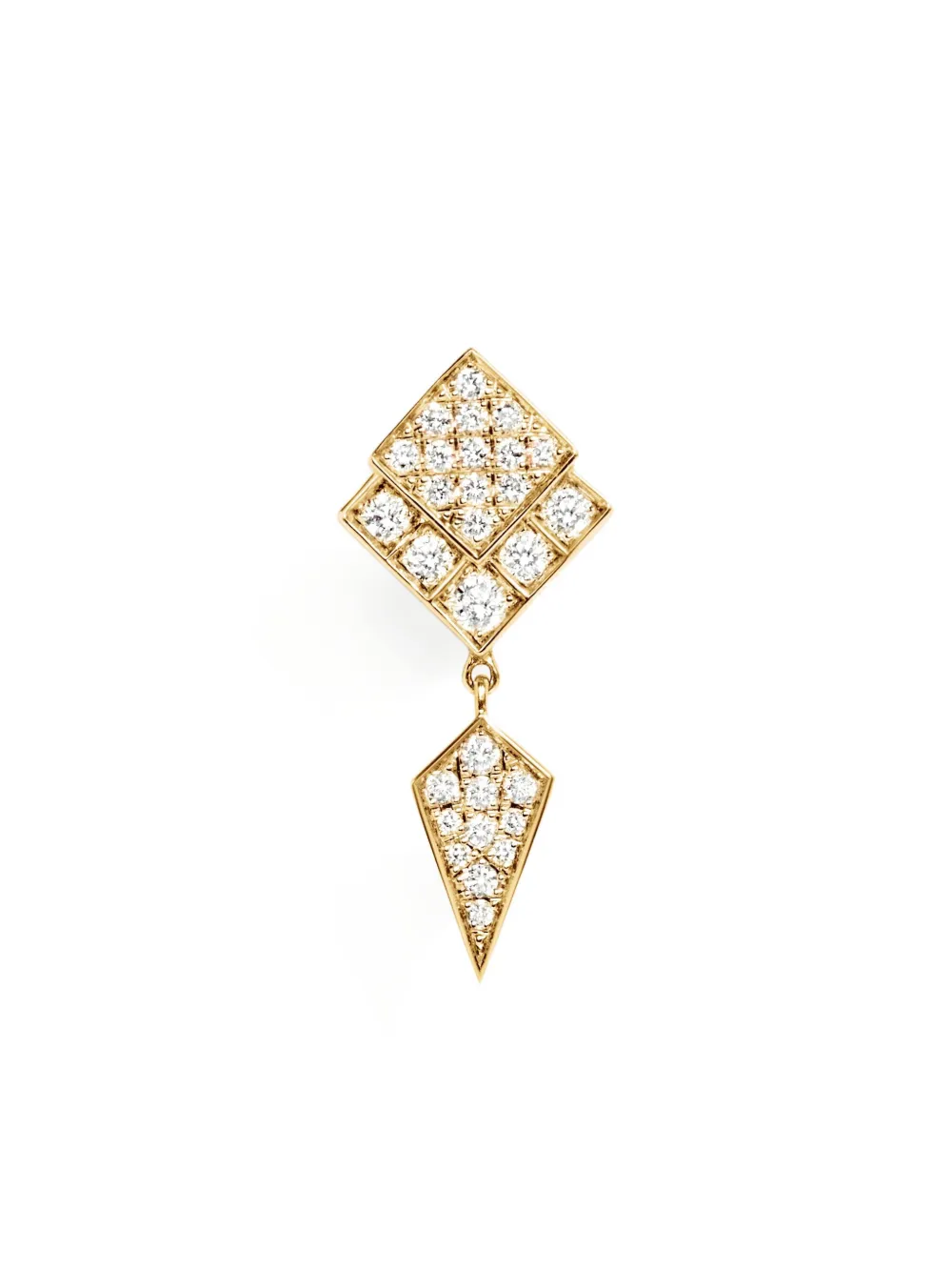 Statement Paris 18k Yellow Gold Stairway Diamond Earring