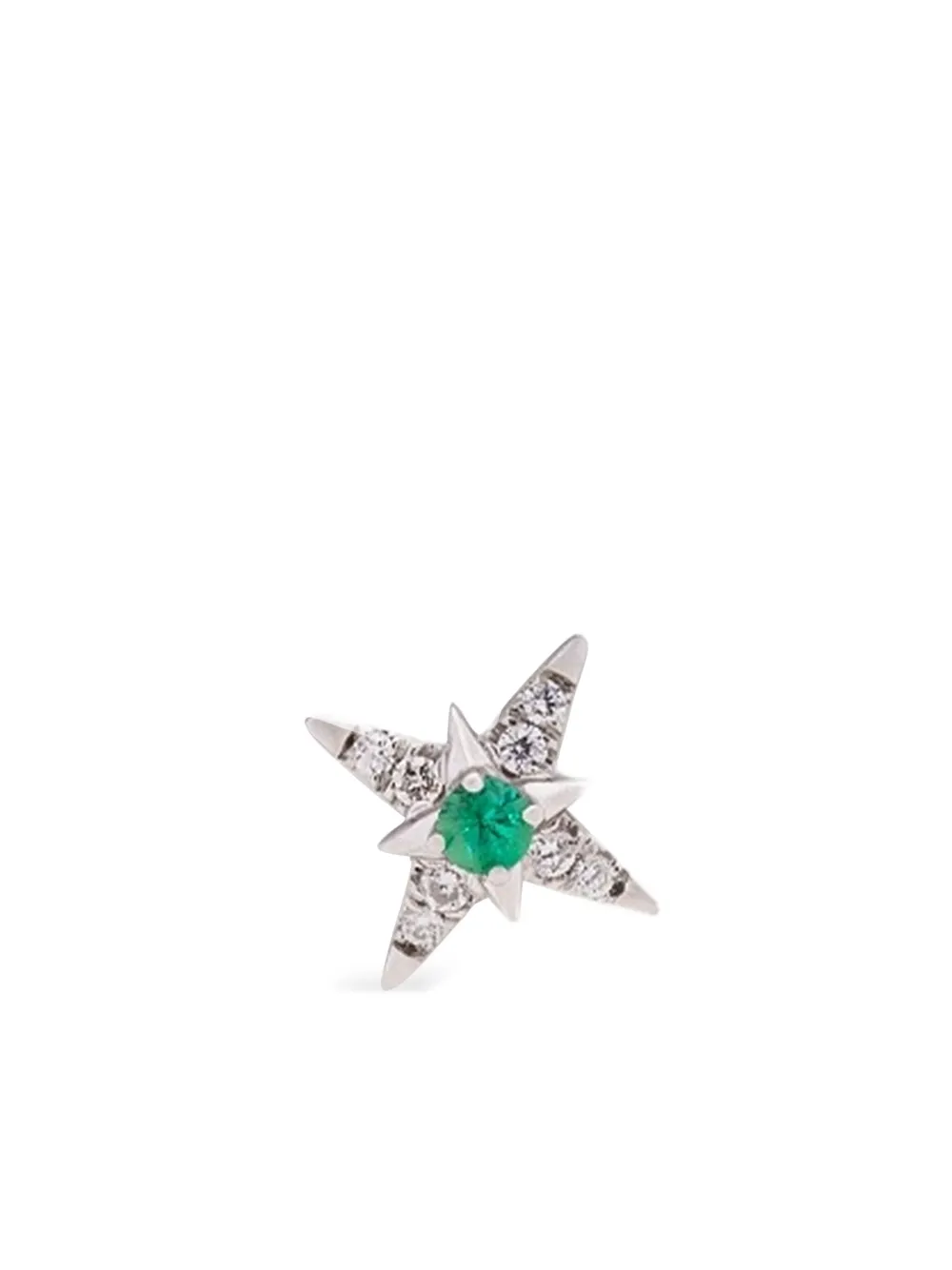 The Wild Jwls 14K white gold Star emerald earring | Image 2