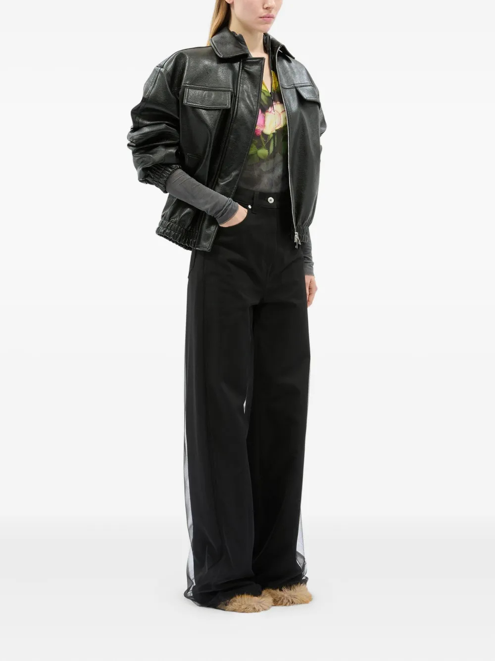 MSGM Body a fiori con zip | T-shirt | Image 2