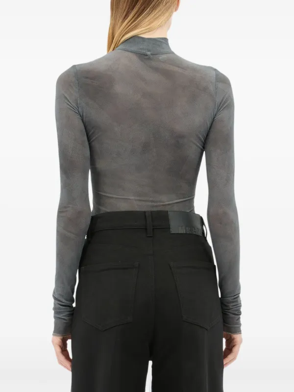 MSGM floral-print Zip Bodysuit | Black | FARFETCH