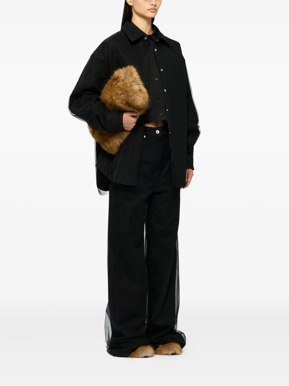 MSGM long-sleeve shirt - Zwart