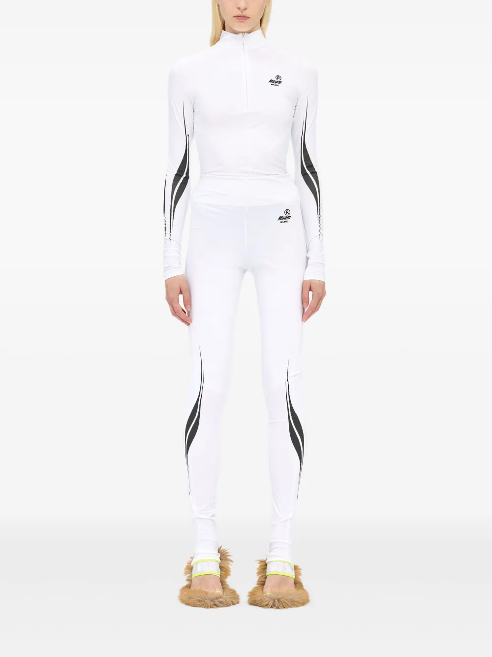 MSGM logo graphic leggins - Wit