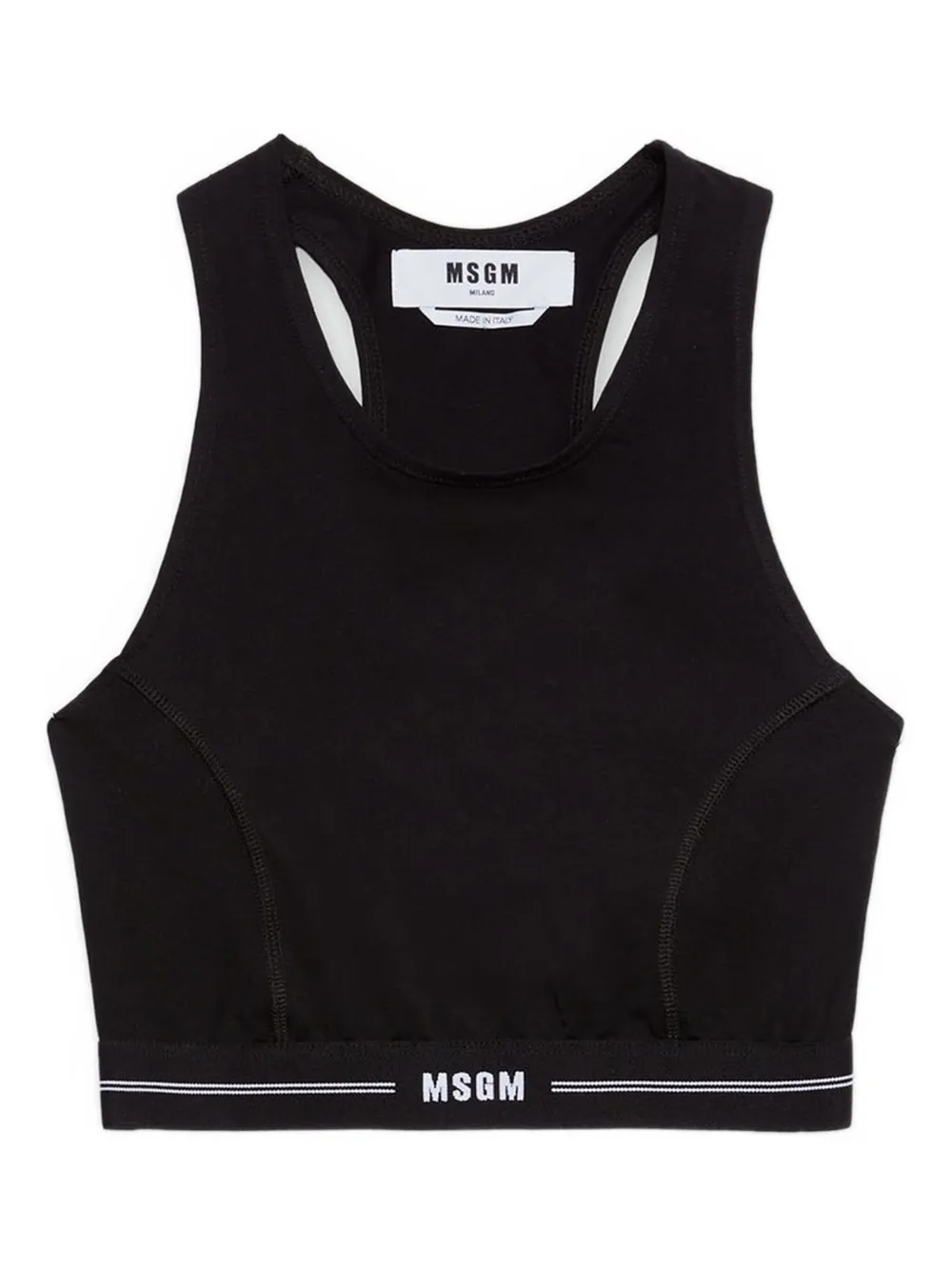 MSGM top de tirantes a rayas | negro | Image 1