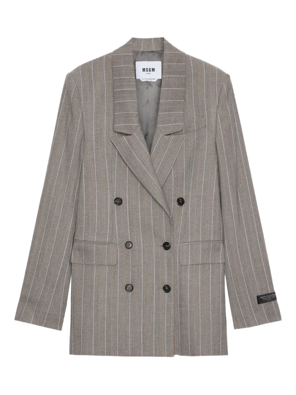 MSGM pinstripe double-breasted jacket | Grey | Image 1