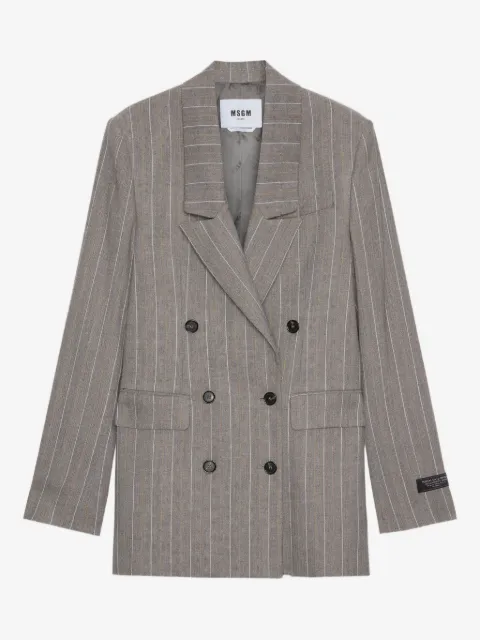 MSGM pinstripe double-breasted jacket