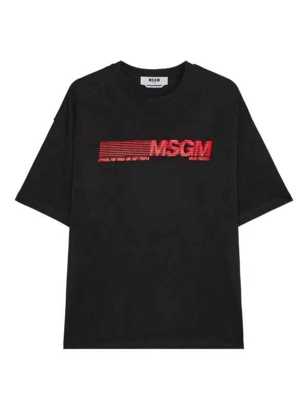 msgm Tシャツ　ブラック　ロゴ MSGM ロゴ Tシャツ | ブラック | FARFETCH JP
