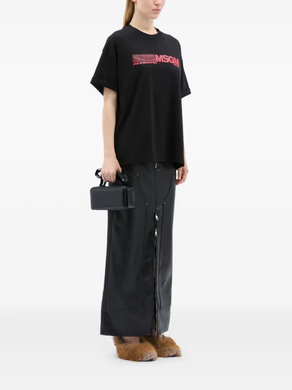 MSGM ロゴ Tシャツ | ブラック | FARFETCH JP