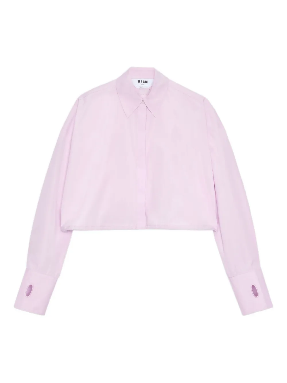MSGM Camisa cropped com abotoamento | Rosa | Image 1