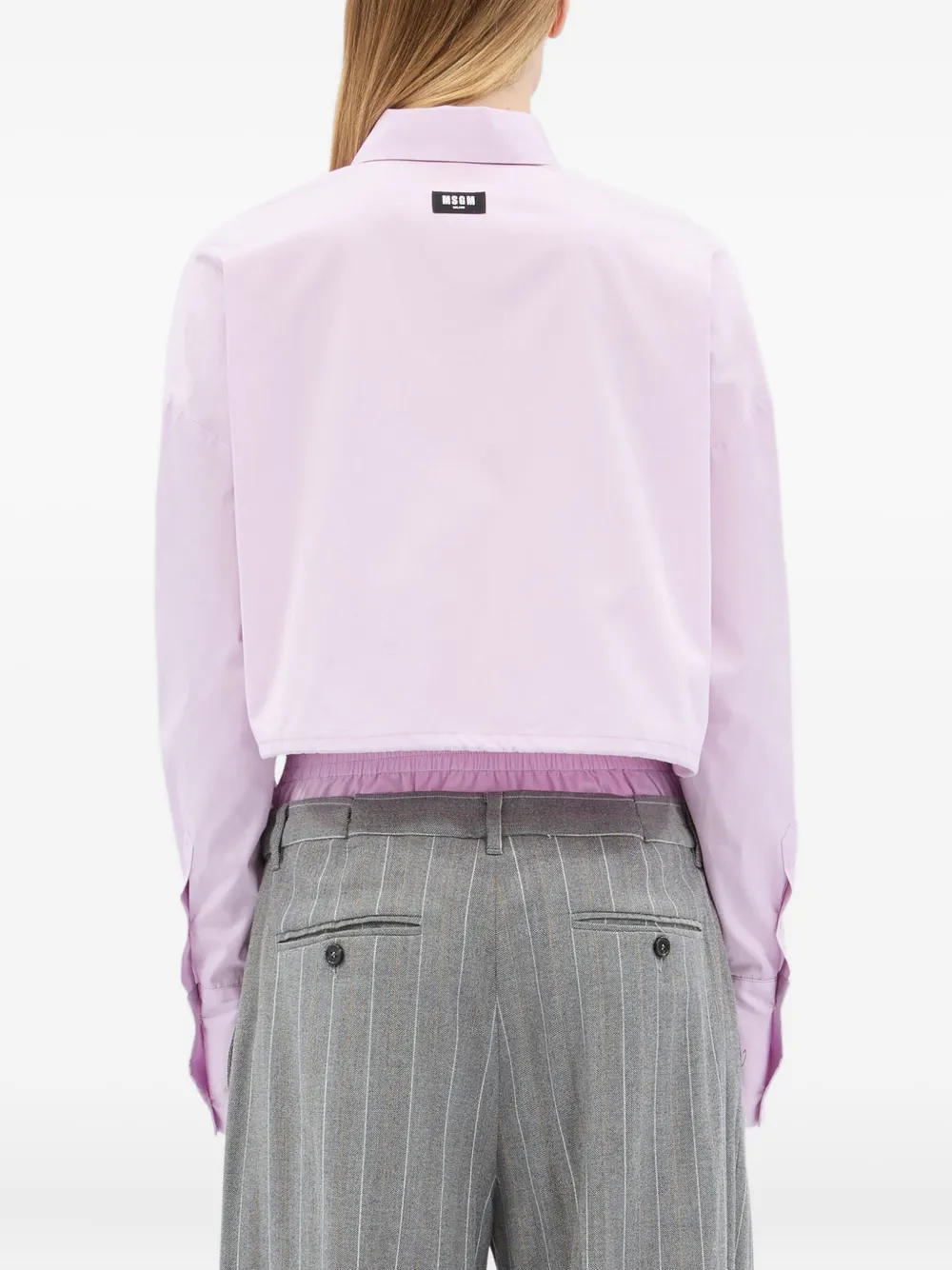 MSGM Cropped blouse Roze