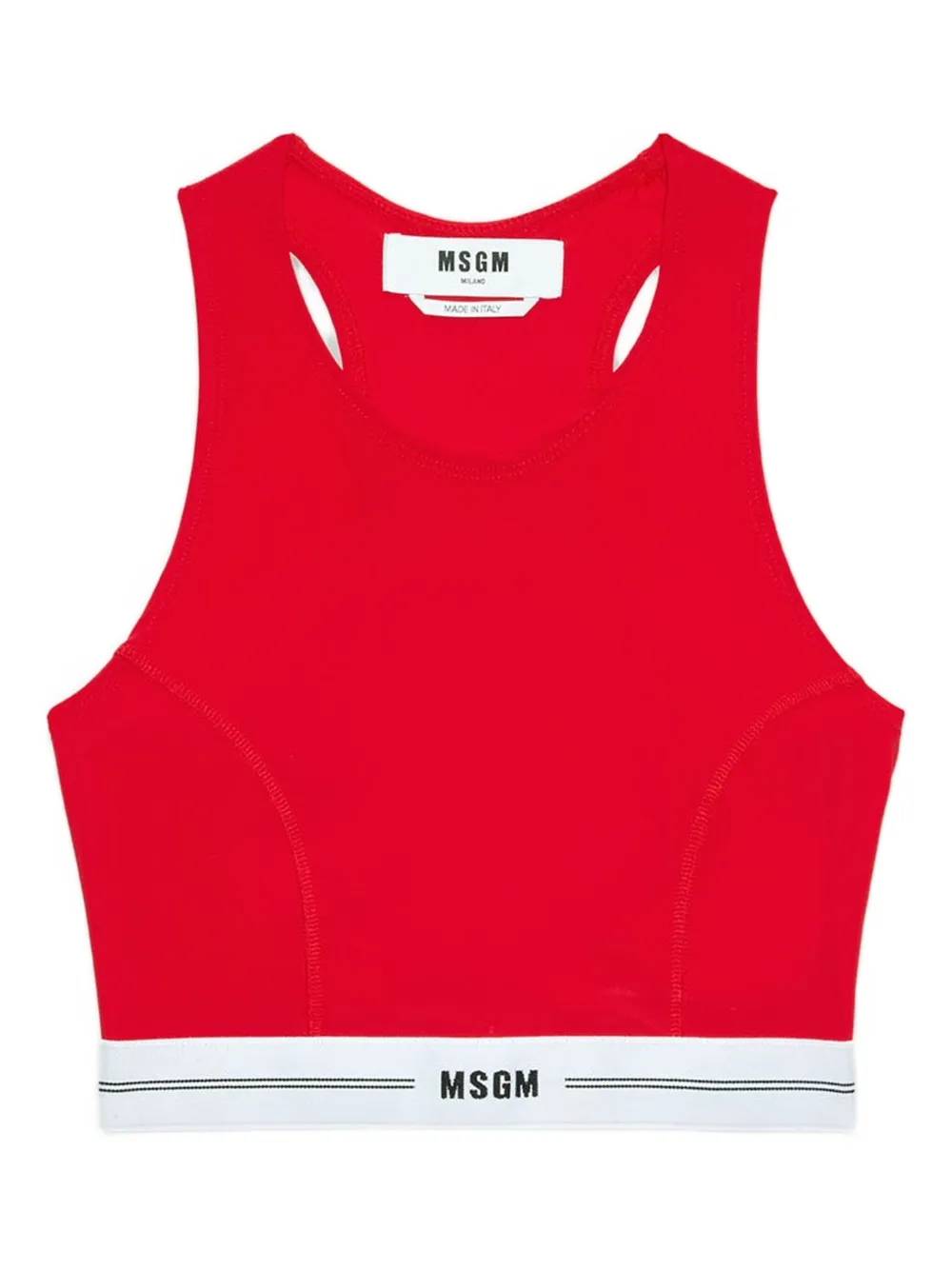 MSGM racerback logo-band tank top | Red | Image 1
