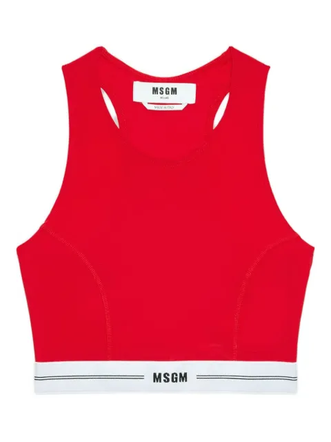 MSGM camiseta con logo y espalda de nadador