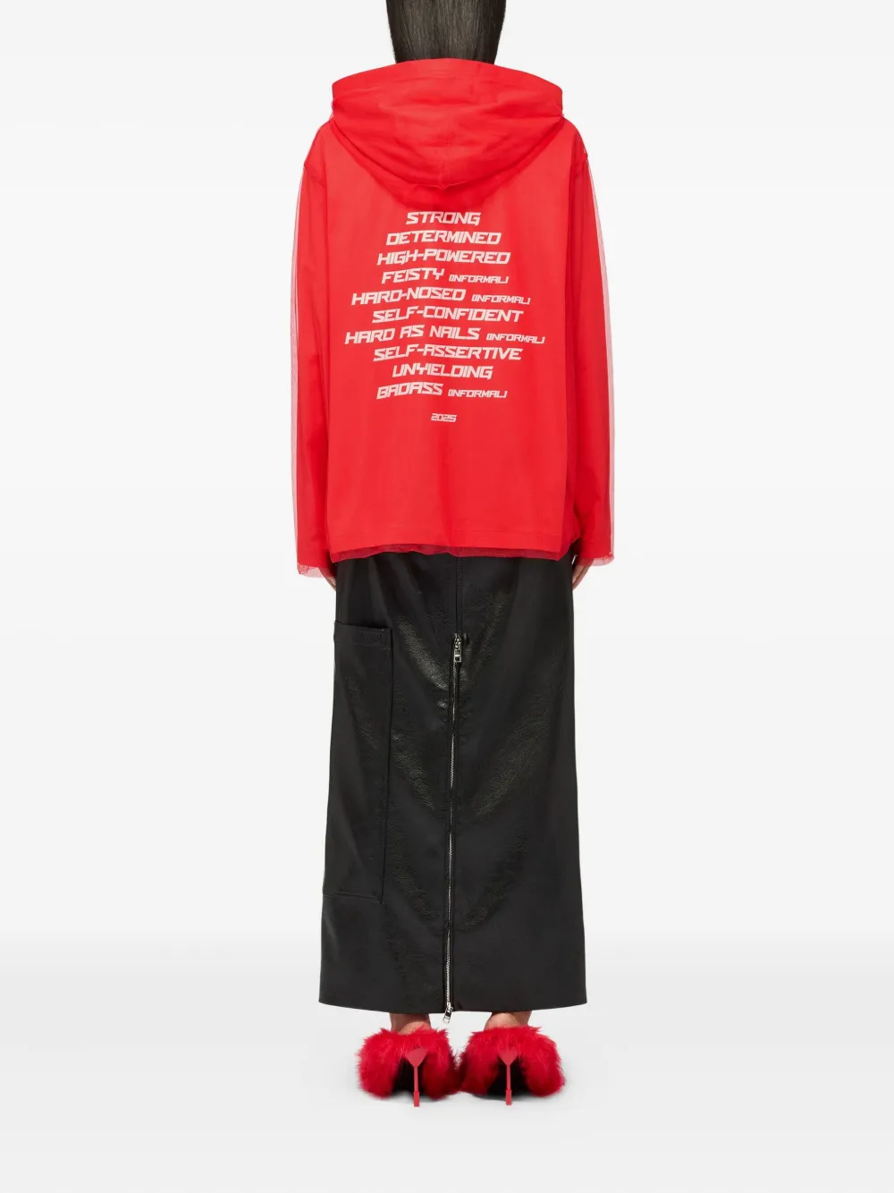 MSGM Hoodie met opgestikte zak Rood