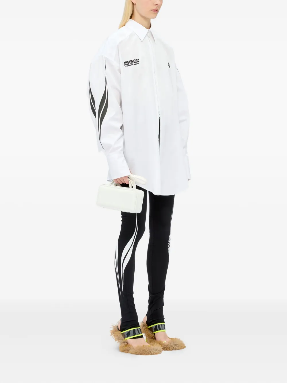MSGM zip-fastening shirt - Wit