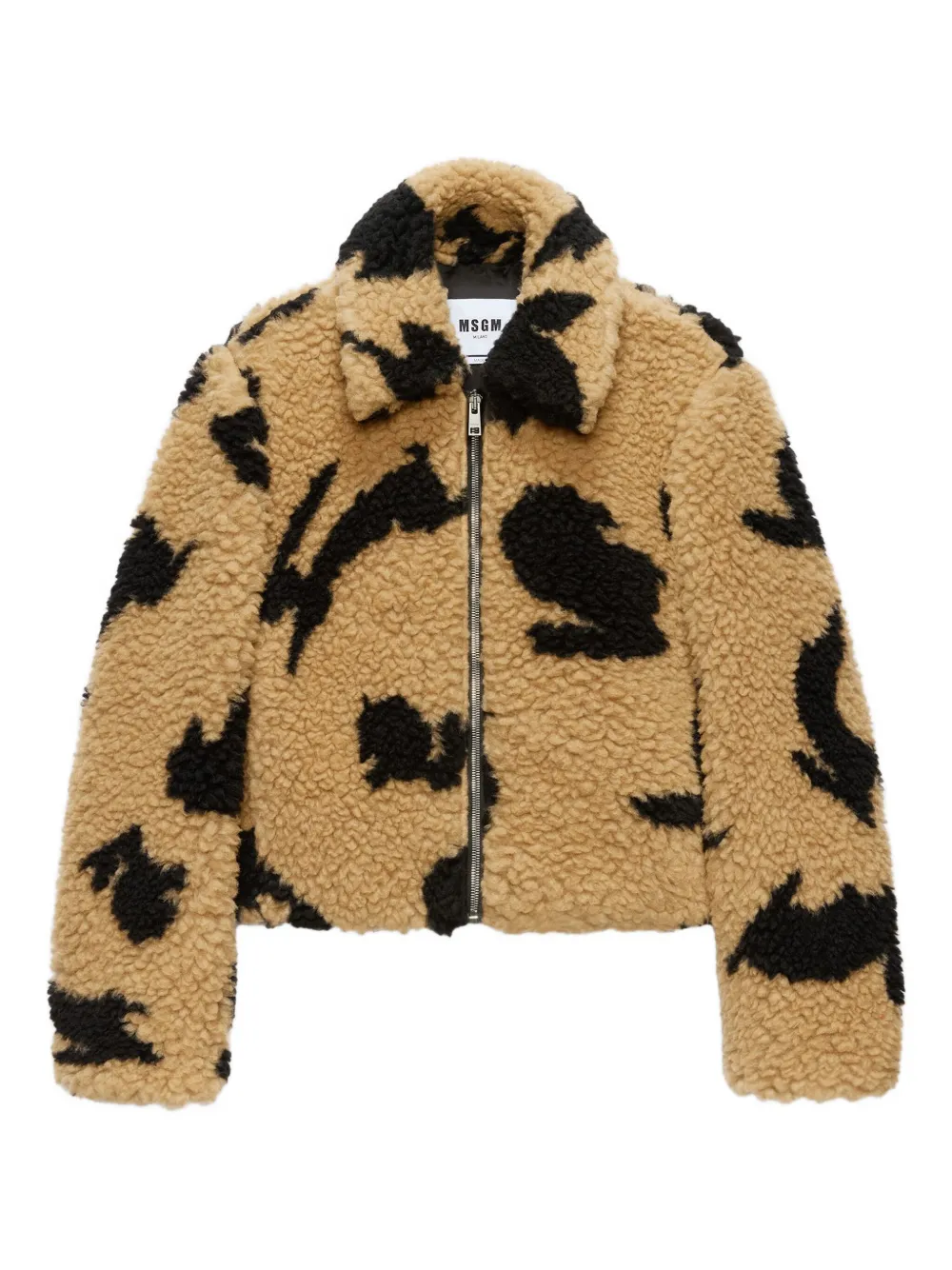 MSGM patterned zip-up jacket | Neutrals | Image 1