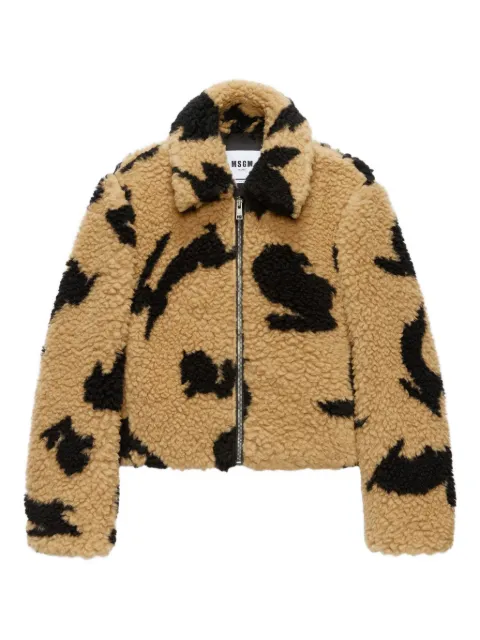 MSGM patterned zip-up jacket