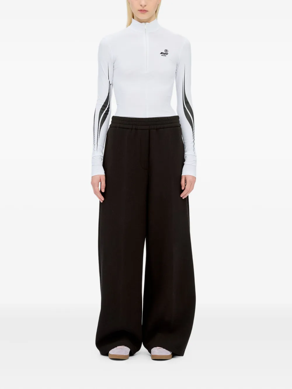 MSGM logo sweatpants - Zwart