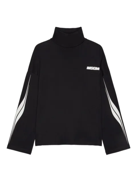 MSGM logo-print turtleneck T-shirt
