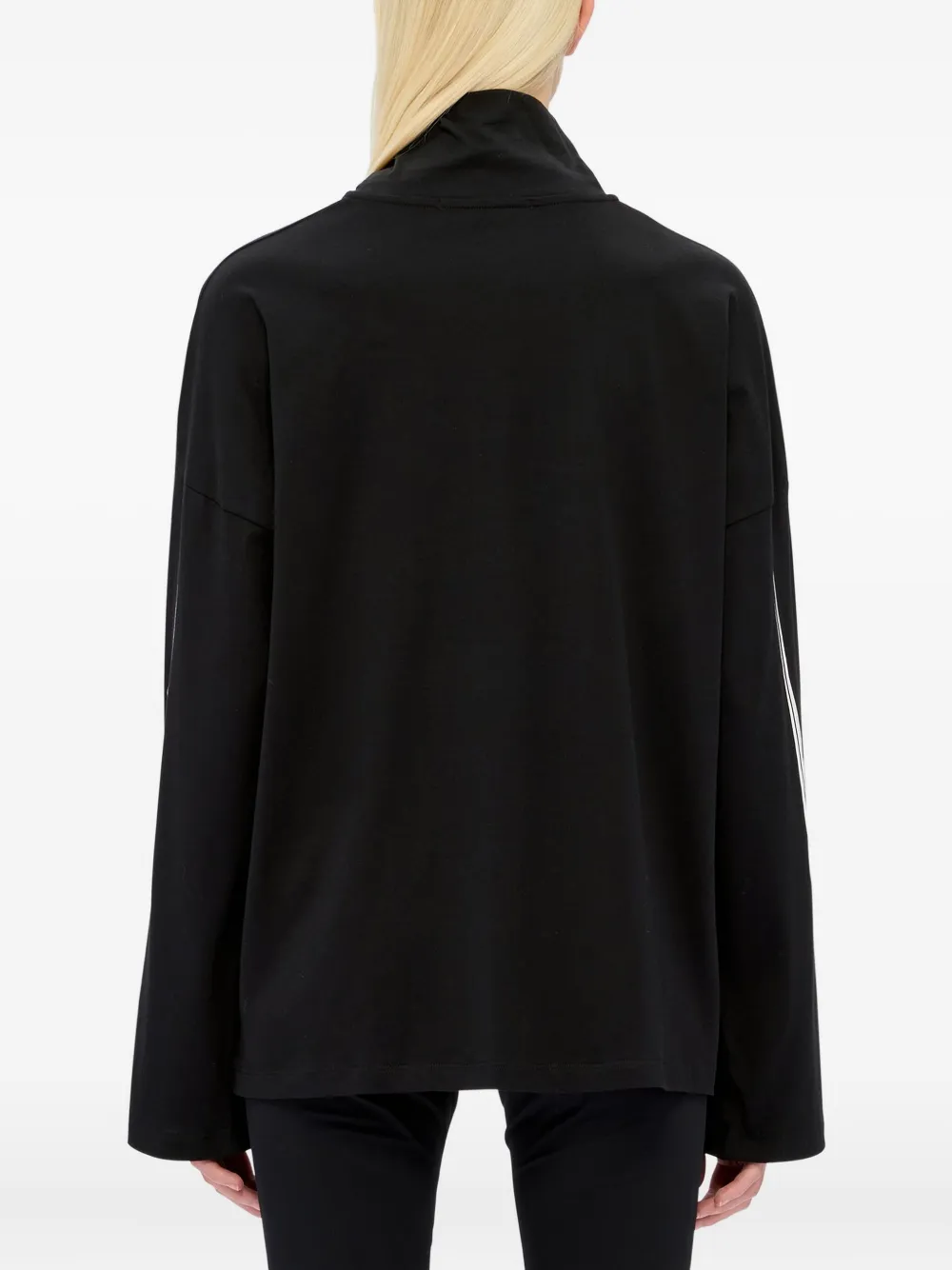 Msgm Logo-print Turtleneck T-shirt In Black