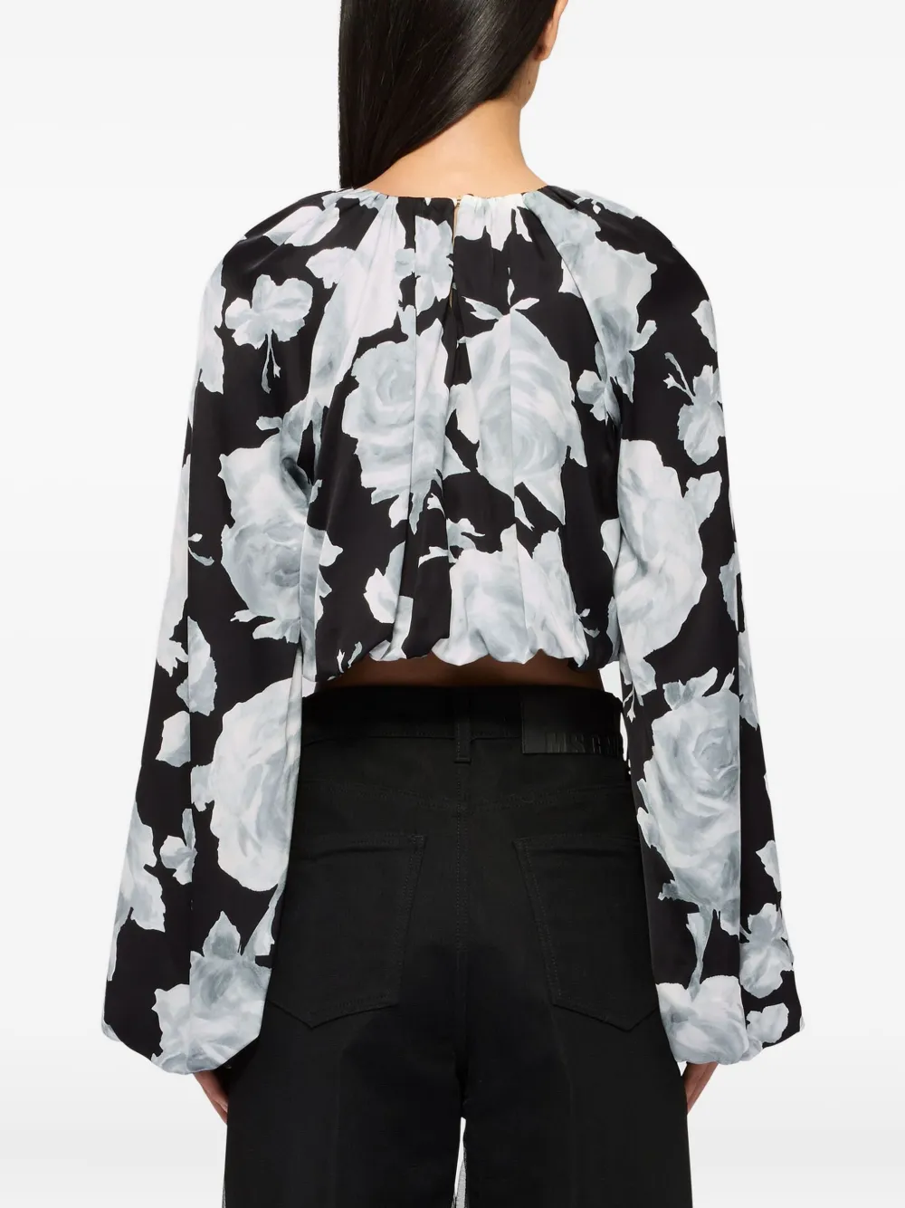 MSGM Shirt met bloemenprint Zwart
