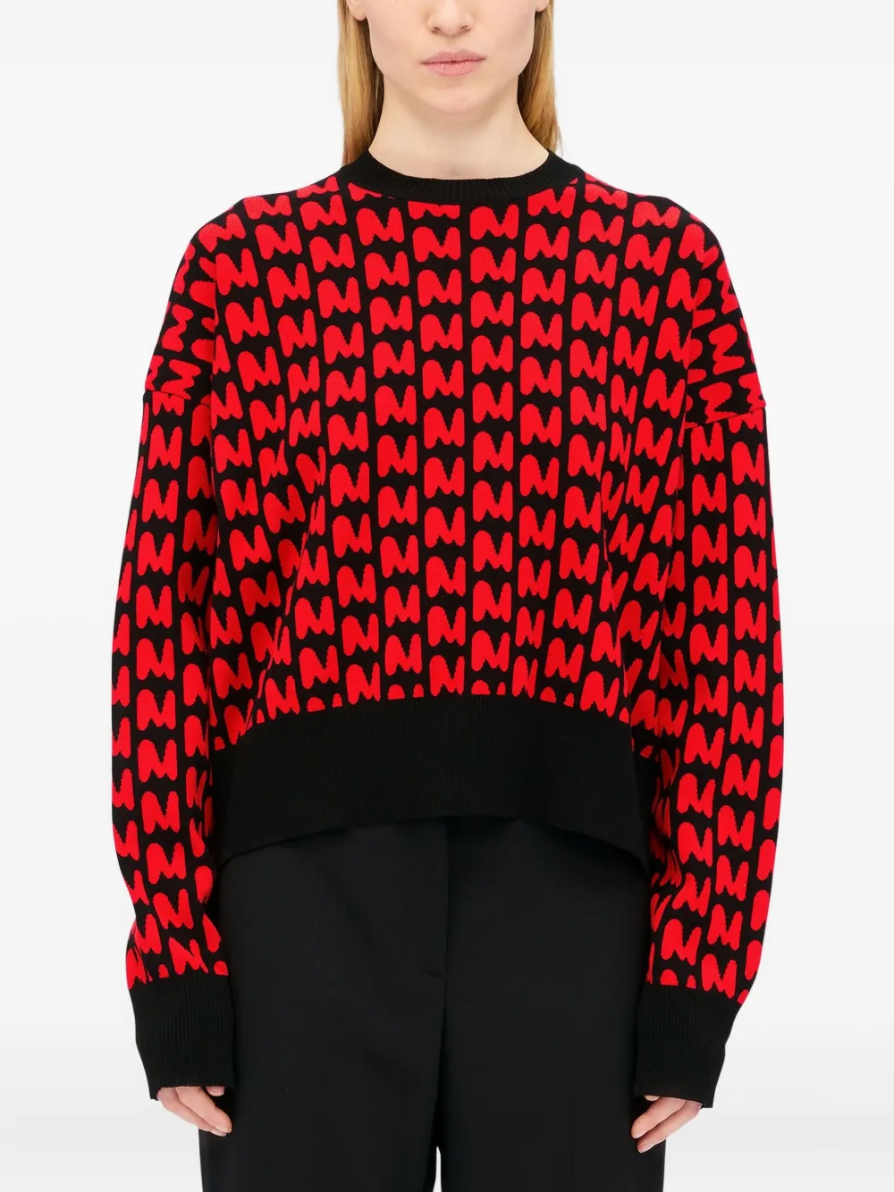 Msgm Monogram-logo Sweatshirt In Multi