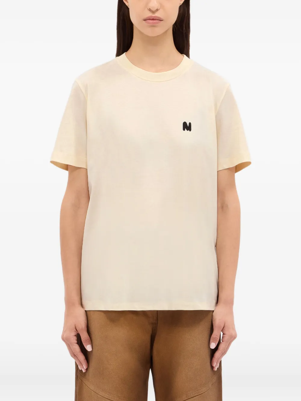 MSGM T-shirt met logoprint Beige