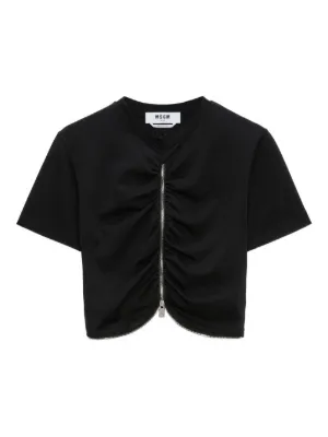DRIES VAN NOTEN Draped Brooch t-shirt | Black | FARFETCH
