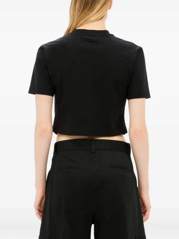 MSGM zip-up Top | Black | FARFETCH CA