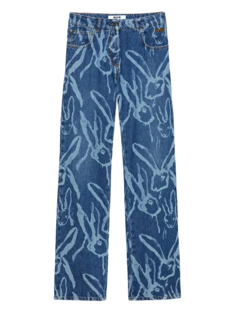 MSGM rabbit-print trousers
