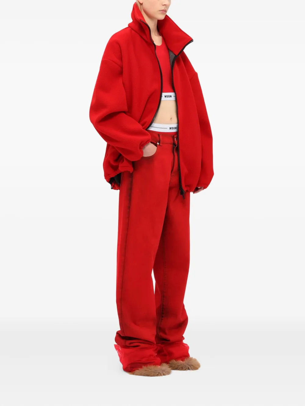 MSGM Slip met logodetail Rood