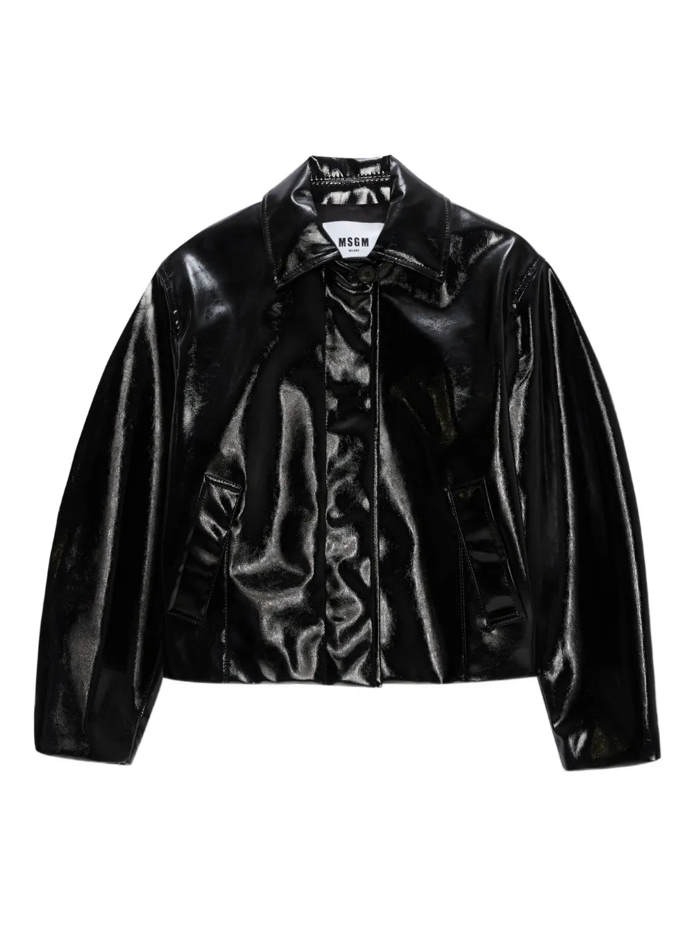 MSGM long-sleeve bomber jacket | Black | Image 1