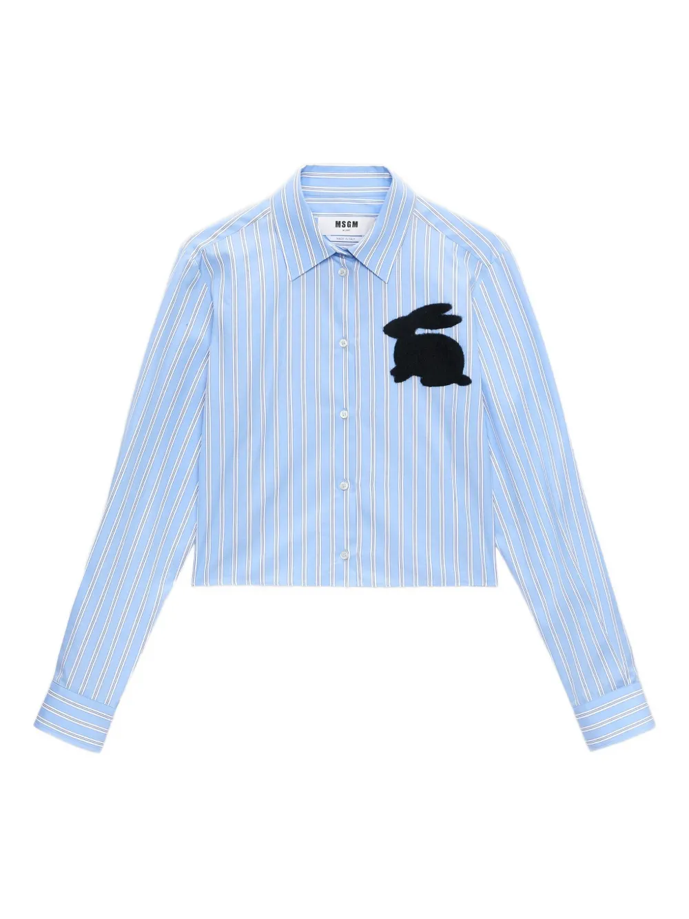MSGM camisa a rayas con apliques | azul | Image 1
