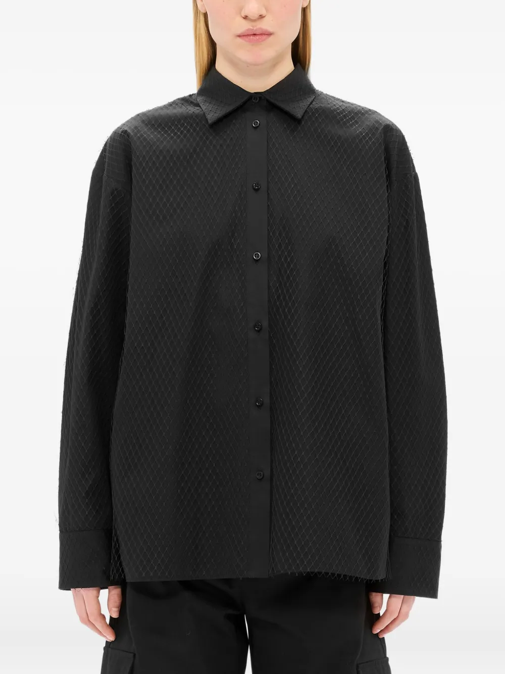 MSGM Blouse met textuur Zwart