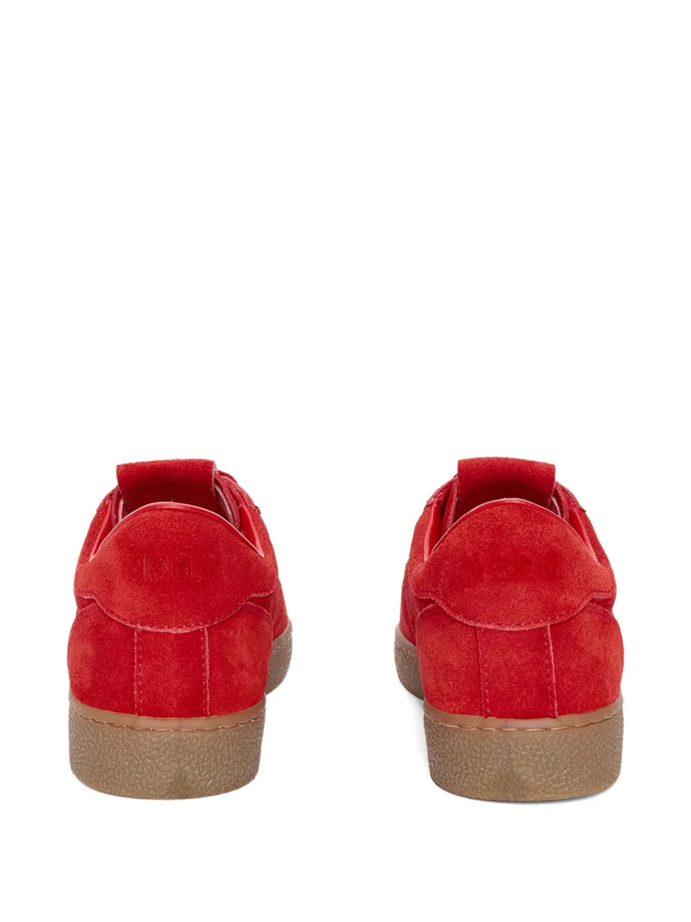 Msgm Panelled Suede Sneakers In Red
