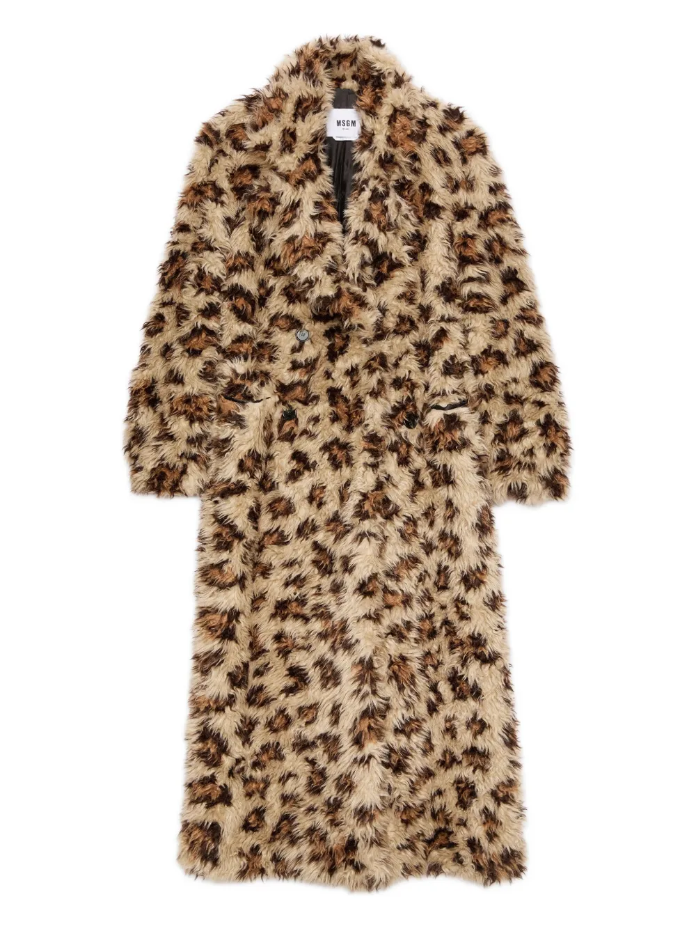 MSGM leopard-print belted coat | Brown | Image 1