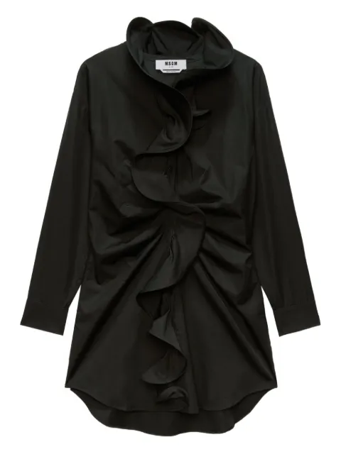 MSGM vestido camisero con volantes