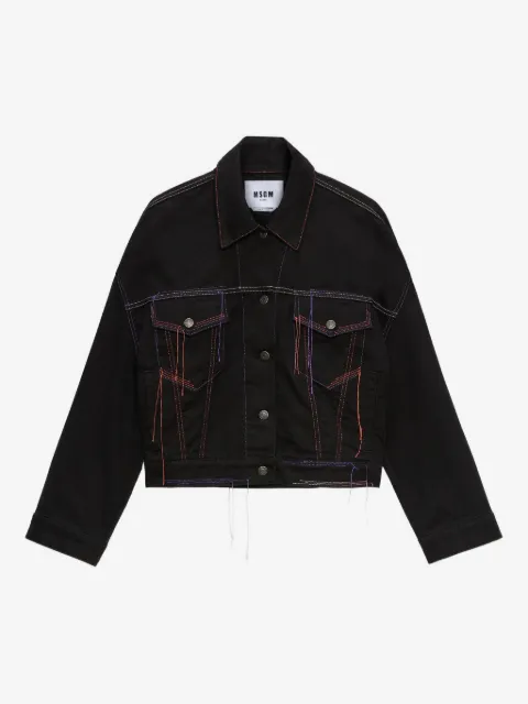MSGM topstitching denim jacket