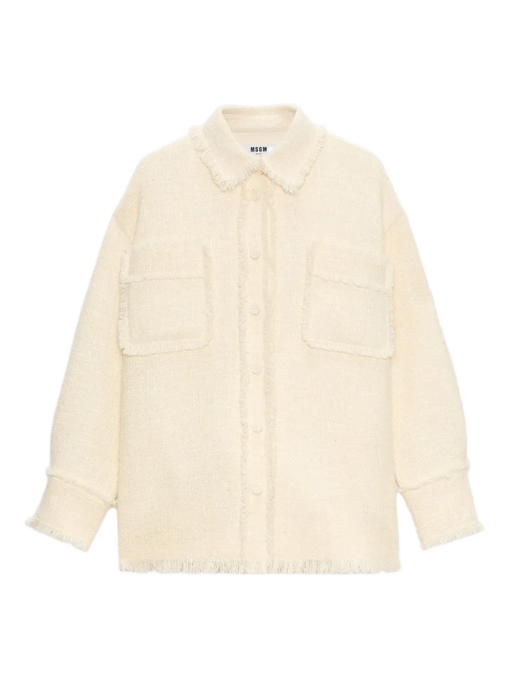 MSGM camisa con bordes deshilachados | neutro | Image 1