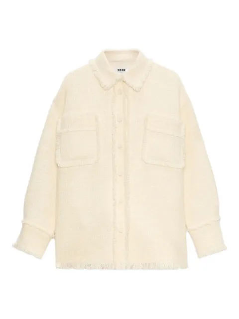 MSGM frayed-edge shirt