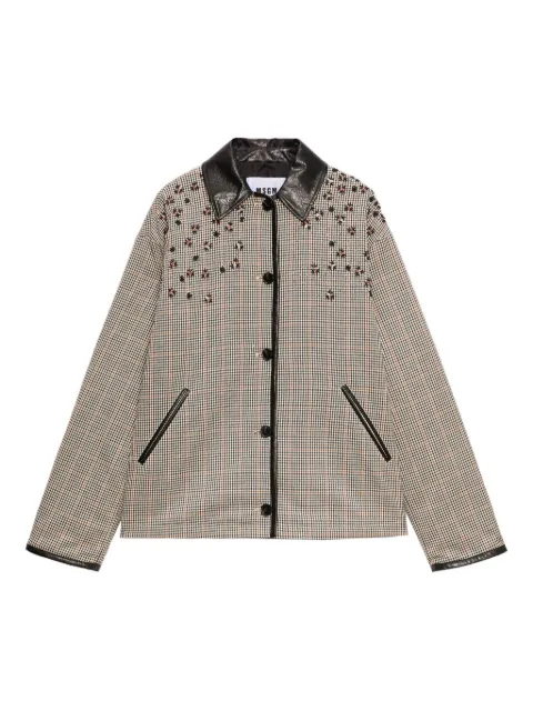 MSGM check-pattern collared coat