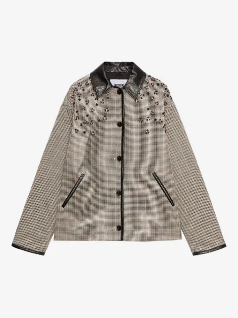 MSGM check-pattern collared coat