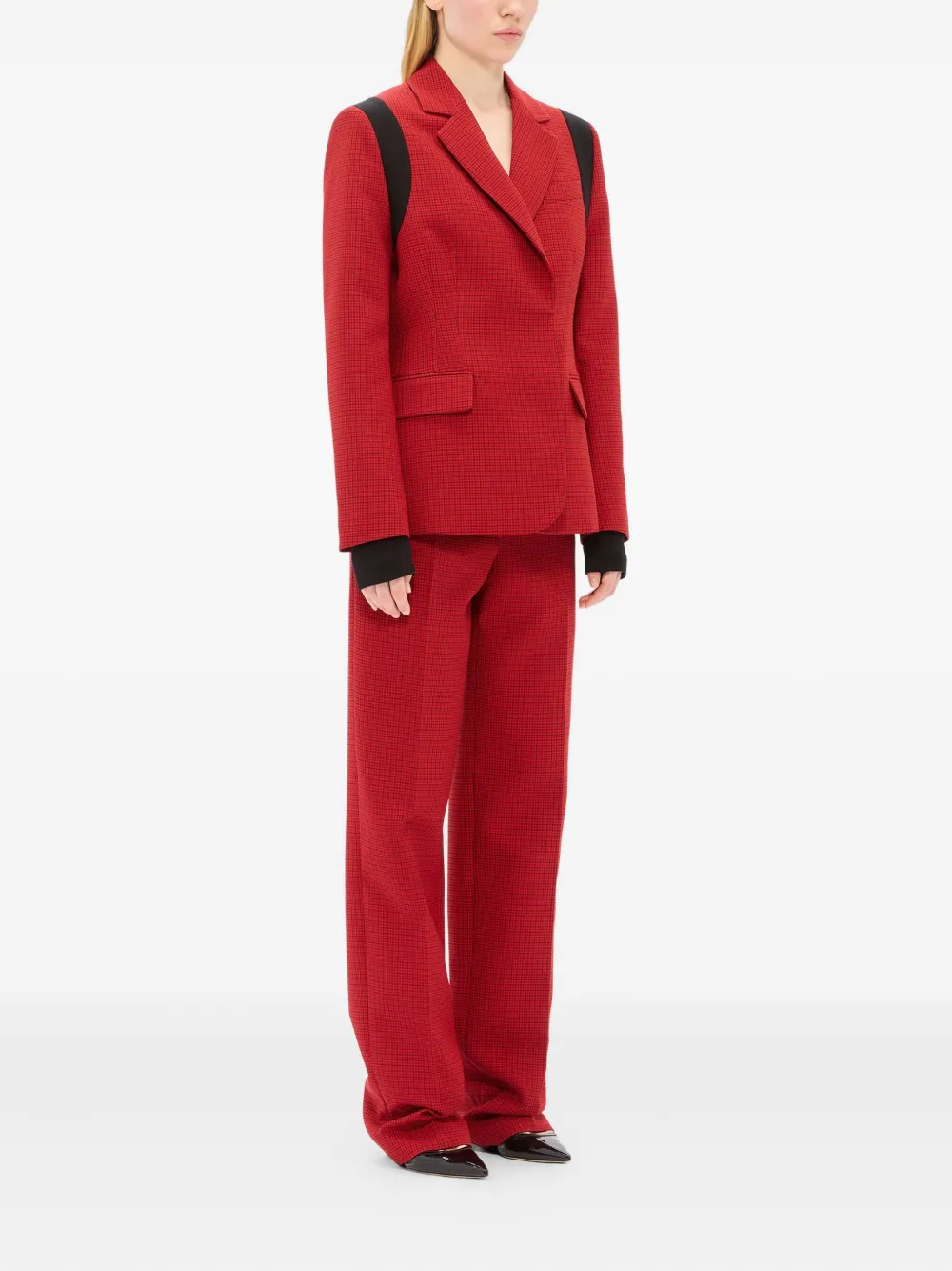 Msgm Panelled Blazer In Red