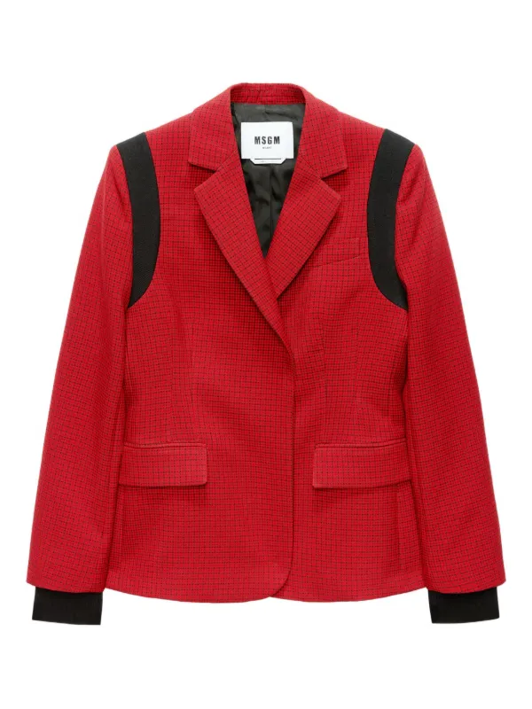 MSGM パネル ジャケット | レッド | FARFETCH JP