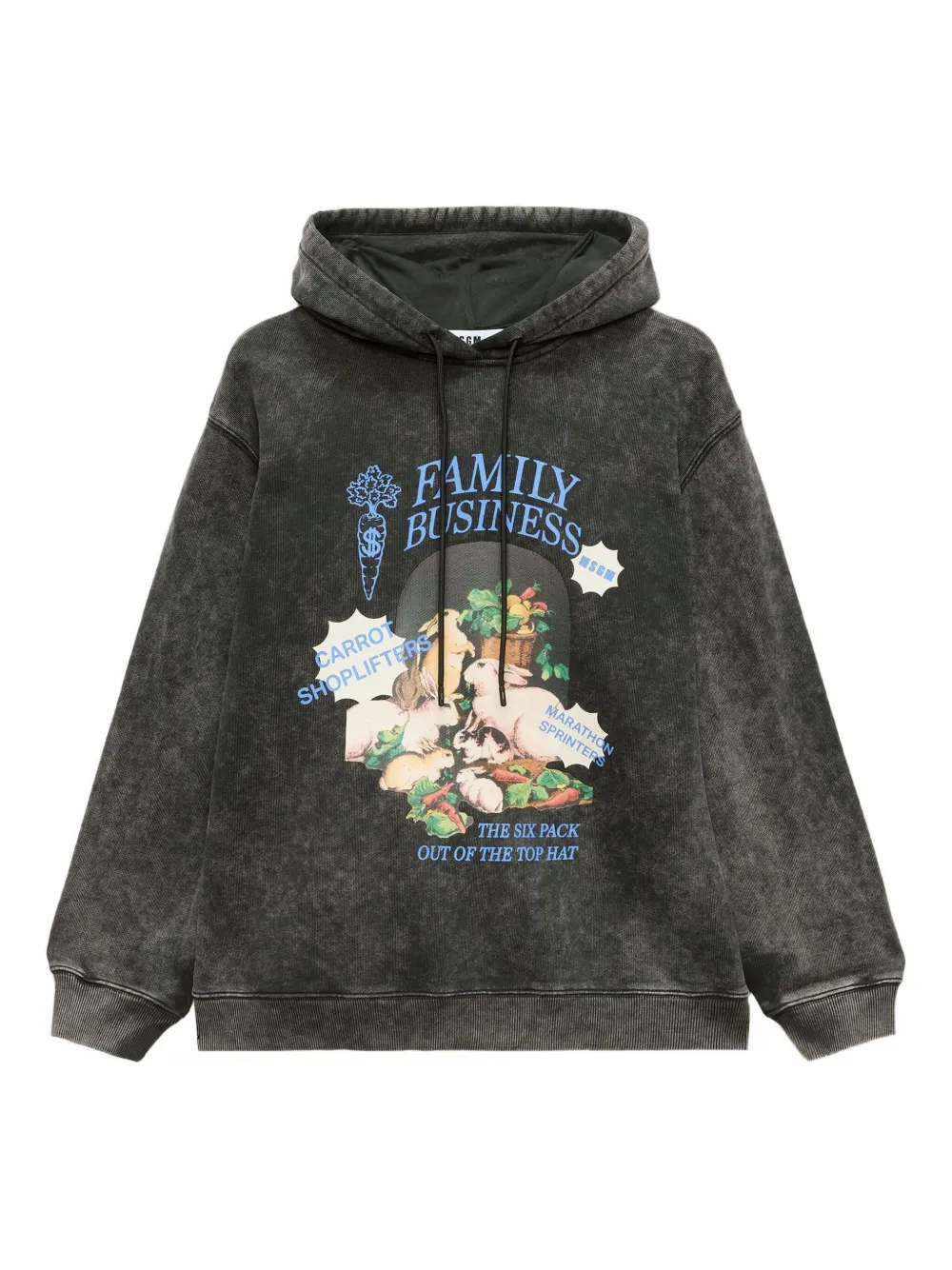 MSGM graphic-print hoodie | Black | Image 1