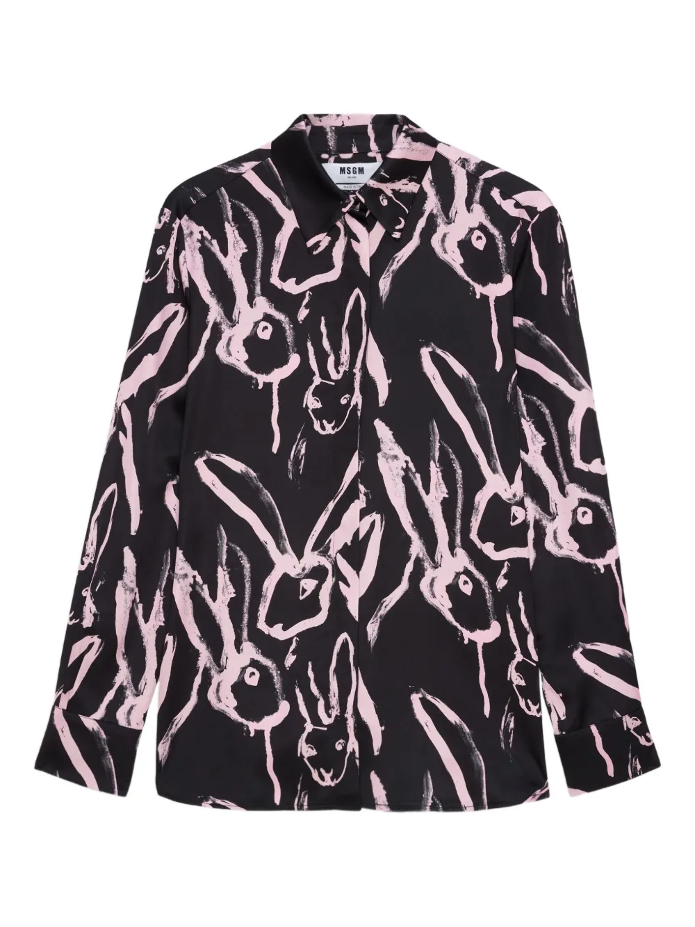 MSGM Hemd mit Hasen-Print | Schwarz | Image 1