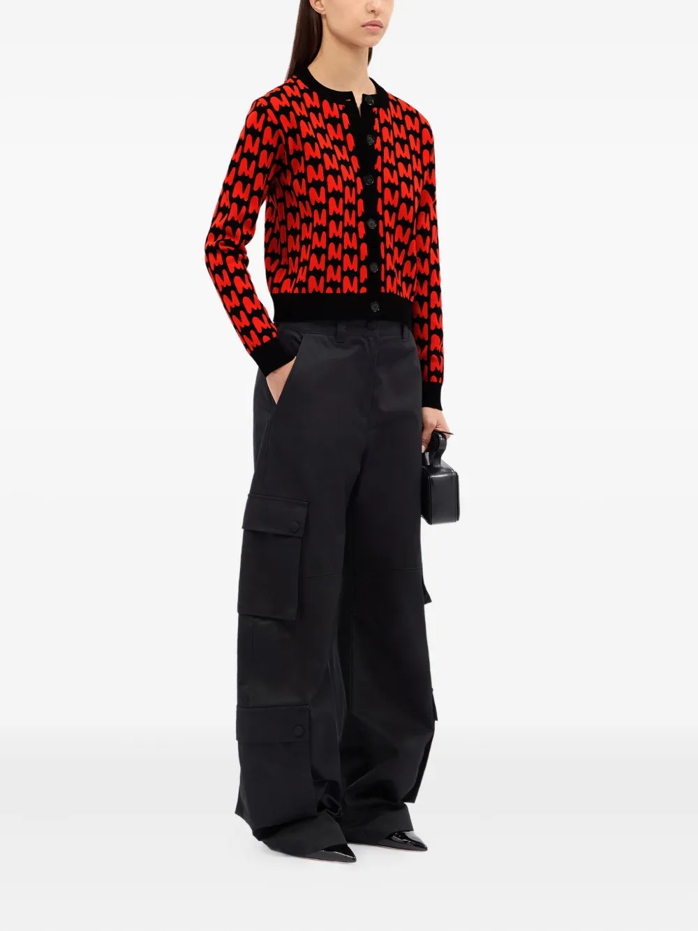 MSGM monogram-pattern button-up cardigan | Cardigans | Image 2